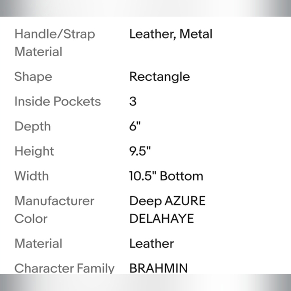 🔹️ BRAHMIN 🔹️small caroline deep Azure Delahaye genuine leather satchel - Picture 10 of 10